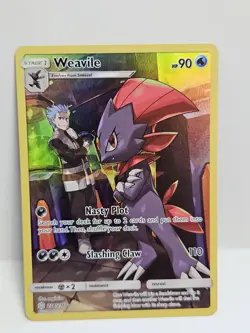 Weavile (Secret) 238/236 SM - Cosmic Eclipse Secret Rare Pokemon Card - Image 1