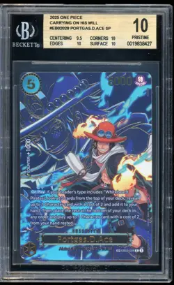 2025 One Piece English Portgas.D.Ace SP EB02-028 BGS 10 PRISTINE 💎 - Image 1