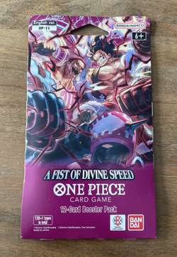One Piece Card Game OP-11 A Fist of Divine Speed Sleeved Booster Pack Sealed - Image 1