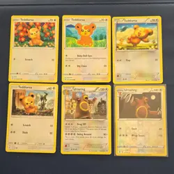 Pokemon TCG Card Lot Teddiursa Ursaring Evolving Skies Astral Radiance 6x - Image 1