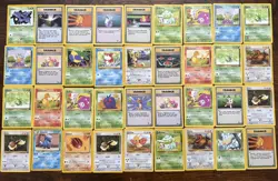 Vintage Pokemon Cards Bundle x32 including base set 1999 WOTC - Image 1