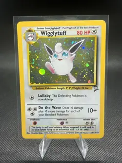 Pokemon TCG Wigglytuff Base Set 2 Holo Rare Card 019/130 LP Condition - Image 1