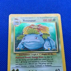 Pokemon TCG: Venusaur 15/102 Holo Rare base set WOTC 1999 Vintage Card - Image 2