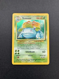 Pokemon TCG: Venusaur 15/102 Holo Rare base set WOTC 1999 Vintage Card - Image 1