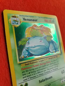 Venusaur 15/102 Pokemon TCG Base Set (1999) HOLO Rare NM - Image 3