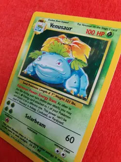Venusaur 15/102 Pokemon TCG Base Set (1999) HOLO Rare NM - Image 4