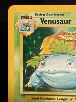 Pokemon Venusaur Holo Rare Card 15/102 Base Set, Vintage 1999 WOTC TCG LP - Image 2