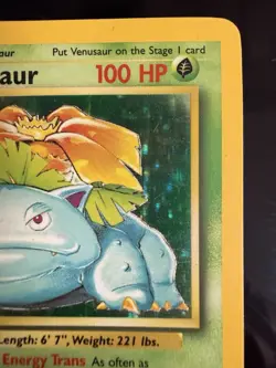 Pokemon Venusaur Holo Rare Card 15/102 Base Set, Vintage 1999 WOTC TCG LP - Image 3