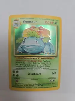 Pokemon TCG Venusaur Holo Card Base Set 15/102 - Image 1