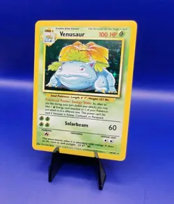 Venusaur 15/102 Base Set Holo Rare Pokemon Card 1999 WOTC TCG Vintage Pokemon - Image 2