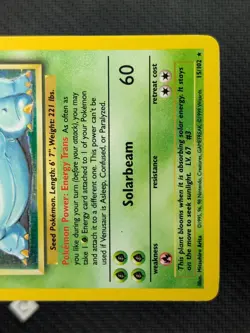 Venusaur 15/102 - Base Set Unlimited Holo Rare WOTC 1999 Pokemon TCG LP- - Image 5