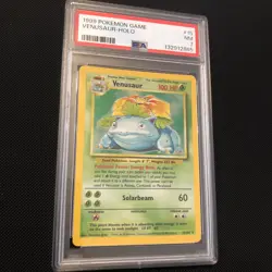 Venusaur PSA 7 NEW CERT Unlimited Base Set 15/102 Pokemon TCG Holo - Image 1