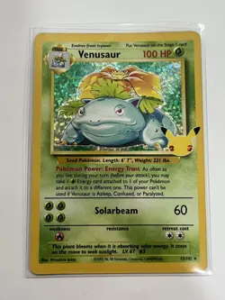 Venusaur Holo Base Set 15/102 - 25th Celebrations Anniversary Pokemon Card TCG - Image 1