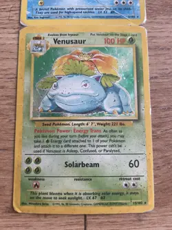 Pokemon TCG Venusaur Base Set 15/102 Holo Unlimited WOTC Blastoise, Alakazam etc - Image 2