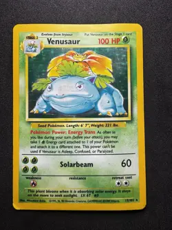 Pokemon TCG Venusaur Base Set 15/102 Holo Unlimited Holo Rare - Image 1