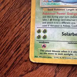 Pokemon TCG Venusaur Holo Card Base Set 15/102 1999 Vintage. - Image 5