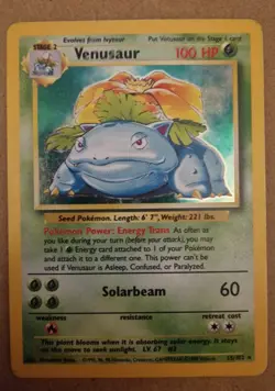 Pokemon TCG - Venusaur - Holo Rare Card Base Set 15/102 - Image 1