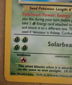 Pokemon TCG - Venusaur - Holo Rare Card Base Set 15/102 - Image 4