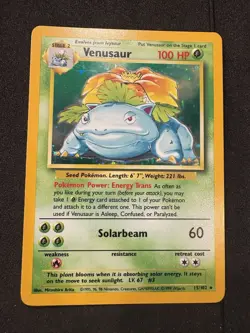 Pokemon TCG Venusaur Holo - Base Set 15/102 LP (Great condition see pics) - Image 2