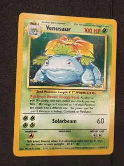 Pokemon TCG Venusaur Holo - Base Set 15/102 LP (Great condition see pics) - Image 3