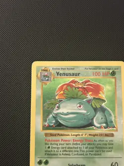 Pokemon TCG Venusaur Base Set Shadowless Holo Unlimited 15/102 Damaged - Image 4