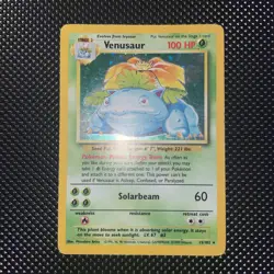 Pokemon TCG Venusaur Base Set Holo Rare Card 15/102 MP/HP Condition - Image 1