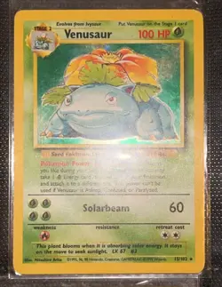 Pokemon TCG Venusaur Base Set 15/102 Holo Unlimited Holo Rare - Image 1