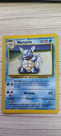 Pokemon TCG Wartortle Evolution Box Error Base Set Card 42/102 - LP #1 - Image 1