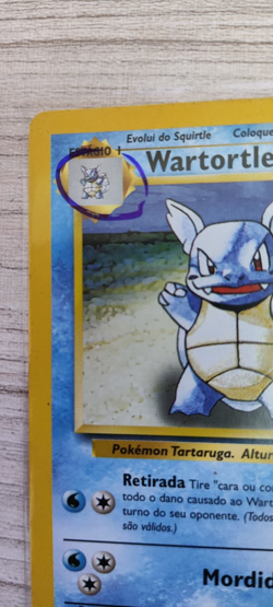 Pokemon TCG Wartortle Evolution Box Error Base Set Card 42/102 - LP #1 - Image 3