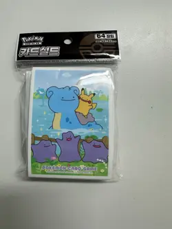 Pokemon TCG Card Sleeves DeckShield Ditto Metamong ProjectLapras Pikachu 64pcs - Image 1