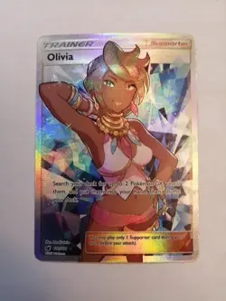 Olivia - 111/111 - Pokemon Crimson Invasion Sun Moon Full Art Card NM - Image 1