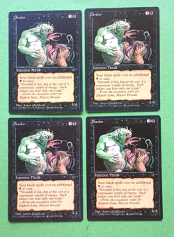 Magic the Gathering MTG Fallen Empires DERELOR X 4 LP/EX Rare 1994 NICE - Image 1