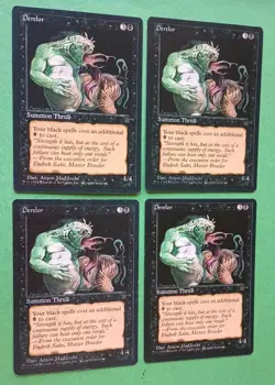 Magic the Gathering MTG Fallen Empires DERELOR X 4 LP/EX Rare 1994 NICE - Image 2