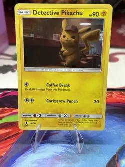 Detective Pikachu SM190 Sun & Moon Black Star Promo Holo Pokemon TCG Card NM - Image 1