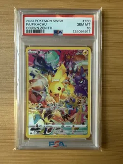 Pikachu ⚡ 2023 Pokemon Swsh Crown Zenith #160/159 🔥 PSA 10 Gem Mint - Image 1