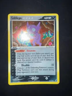 Pokemon Ex Crystal Guardians Sableye 10/100 Holo EXC/NM - Image 1