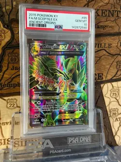 Mega M Sceptile EX 2015 Pokemon XY Ancient Origins #85 FULL ART PSA 10 - Image 3