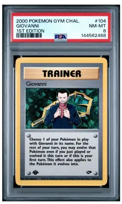 PSA 8 Pokemon 1st Edition Giovanni Gym Challenge - Image 1