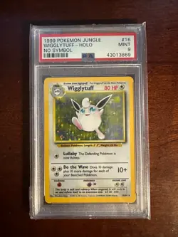 POKEMON JUNGLE WIGGLYTUFF HOLO NO SYMBOL 16/64 PSA 9 43013869 - Image 1