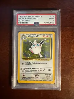 POKEMON JUNGLE WIGGLYTUFF HOLO NO SYMBOL 16/64 PSA 9 43013869 - Image 3