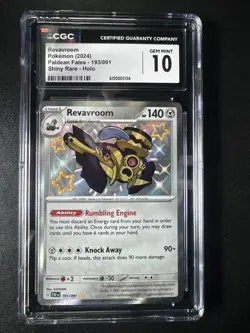 2024 Pokemon Shrouded Fable Revavroom EX 015/064 Holo- CGC 10 - Image 1