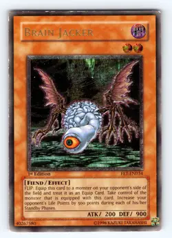 Yugioh Brain Jacker FET-EN034 1st Edition Ultimate Rare - MP-LP 💎 - Image 1