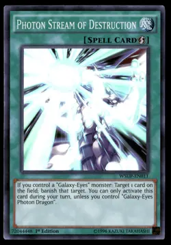 Photon Stream of Destruction WSUP-EN011 Super Rare Yu-Gi-Oh 1st Edition NM - Image 1