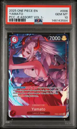 2025 ONE PIECE EB02-006 PREMIUM CARD COLLECTION VOL 1 YAMATO PROMO PSA 10 - Image 1