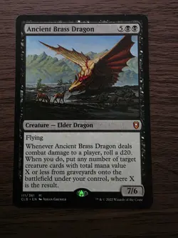 MTG Ancient Brass Dragon - Baldur's Gate NM - Image 1