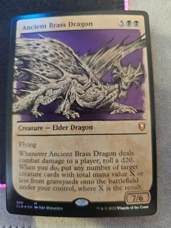 Battle of Baldur's Gate - Ancient Brass Dragon Showcase Foil - NM - MTG - Image 1