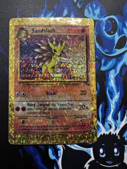 Sandslash 41/62 Fossil Set Vending Sticker Holo Prism Pokemon Card - Image 1
