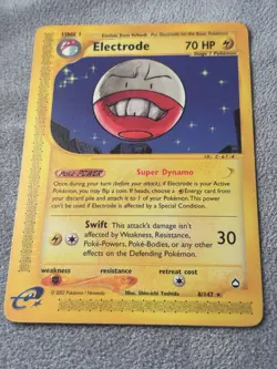 Pokemon TCG Electrode Card 8/147 Rare NM, English, Aquapolis - Image 3
