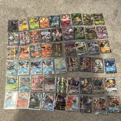 Pokemon TCG Nintendo 56 Holo EX GX V Card Lot Charizard Mewtwo Rayquaza Groudon - Image 1