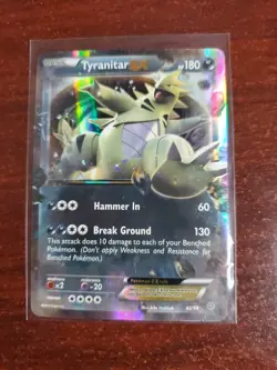 Pokemon XY Ancient Origins Tyranitar EX #42 Card Rare Half Art - Image 1